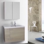 ACF ANS1254 Wall Mount Bathroom Vanity, Modern, 31 Inch, Larch Canapa